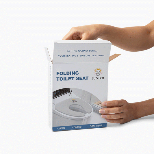 Foldable Potty Training Seat – Beige | Non-Slip, Travel-Friendly & Toddler Safe.
