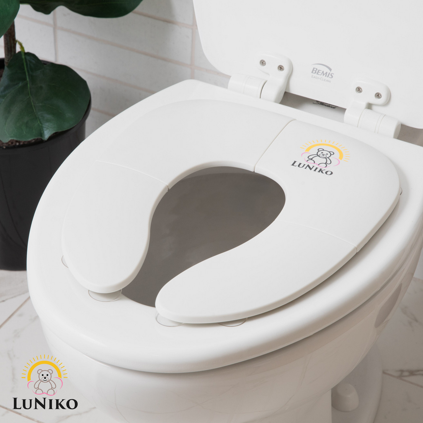 LuNiko Safety & Potty Learning Combo – Home Protection Kit + Folding Potty Seat with Training Chart (Grey Edition)