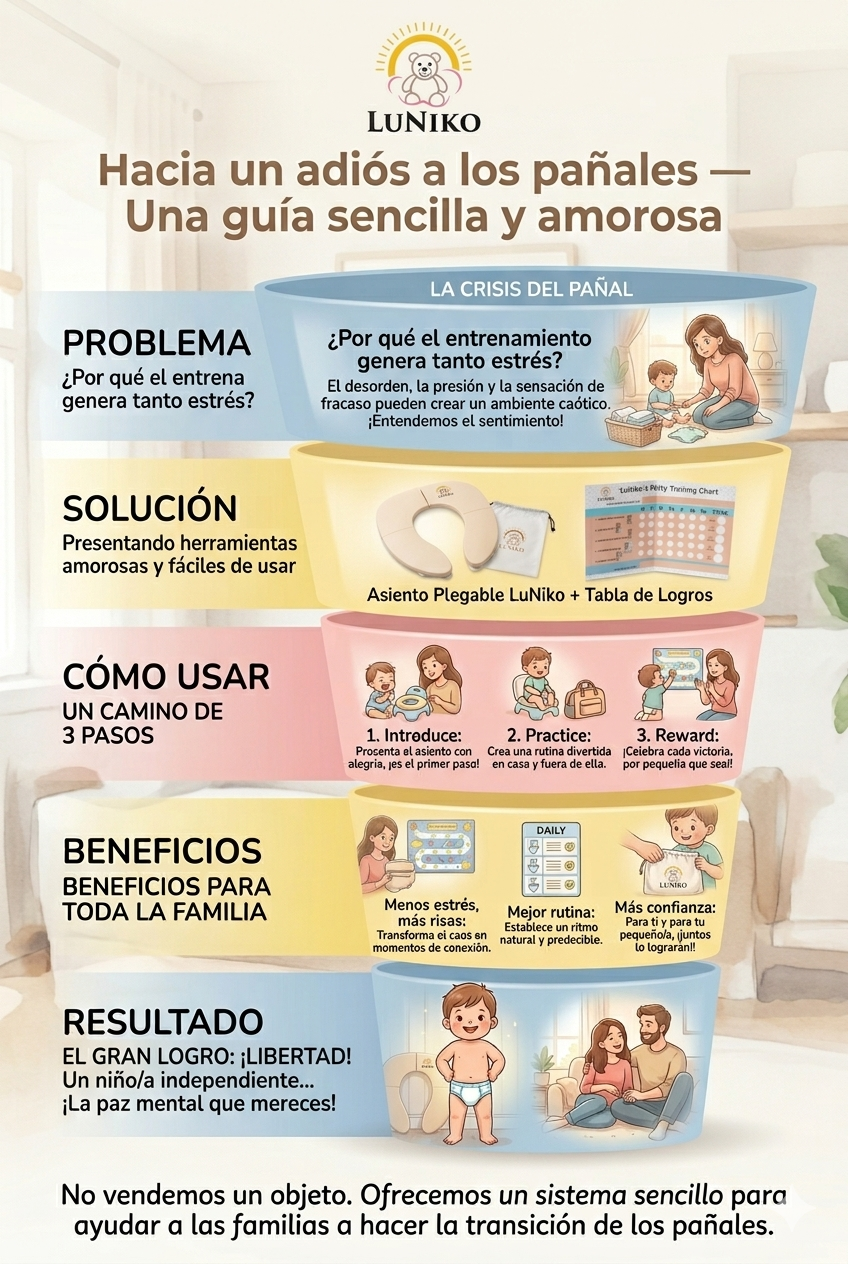 LuNiko Toddler Transition System | Home Safety Kit + Folding Potty Training Seat (Beige)