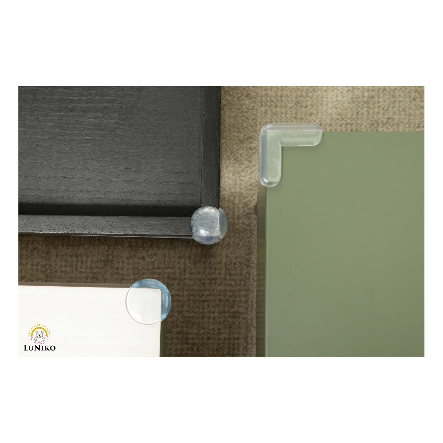 LuNiko Safety & Potty Learning Combo – Home Protection Kit + Folding Potty Seat with Training Chart (Grey Edition)