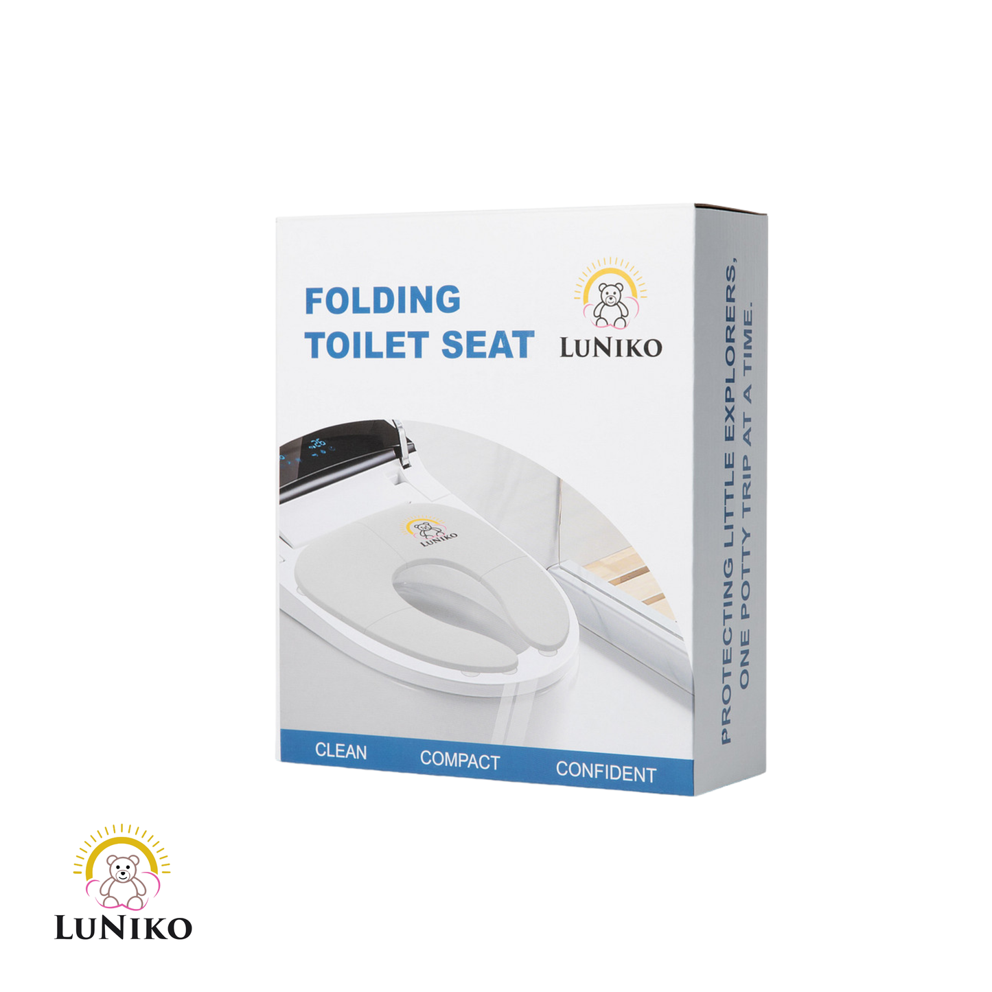 Foldable Potty Training Seat – Beige | Non-Slip, Travel-Friendly & Toddler Safe.