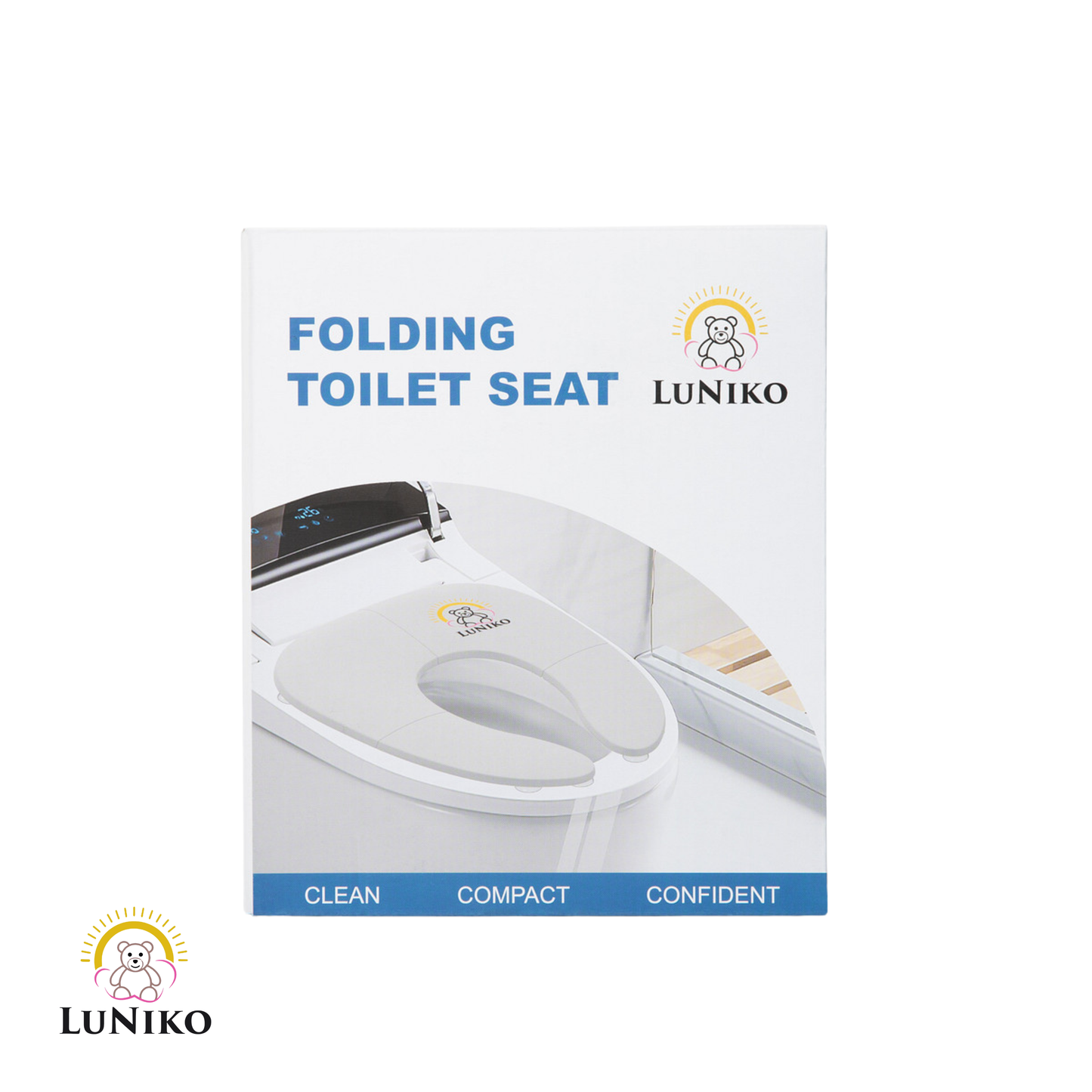LuNiko Safety & Potty Learning Combo – Home Protection Kit + Folding Potty Seat with Training Chart (Grey Edition)
