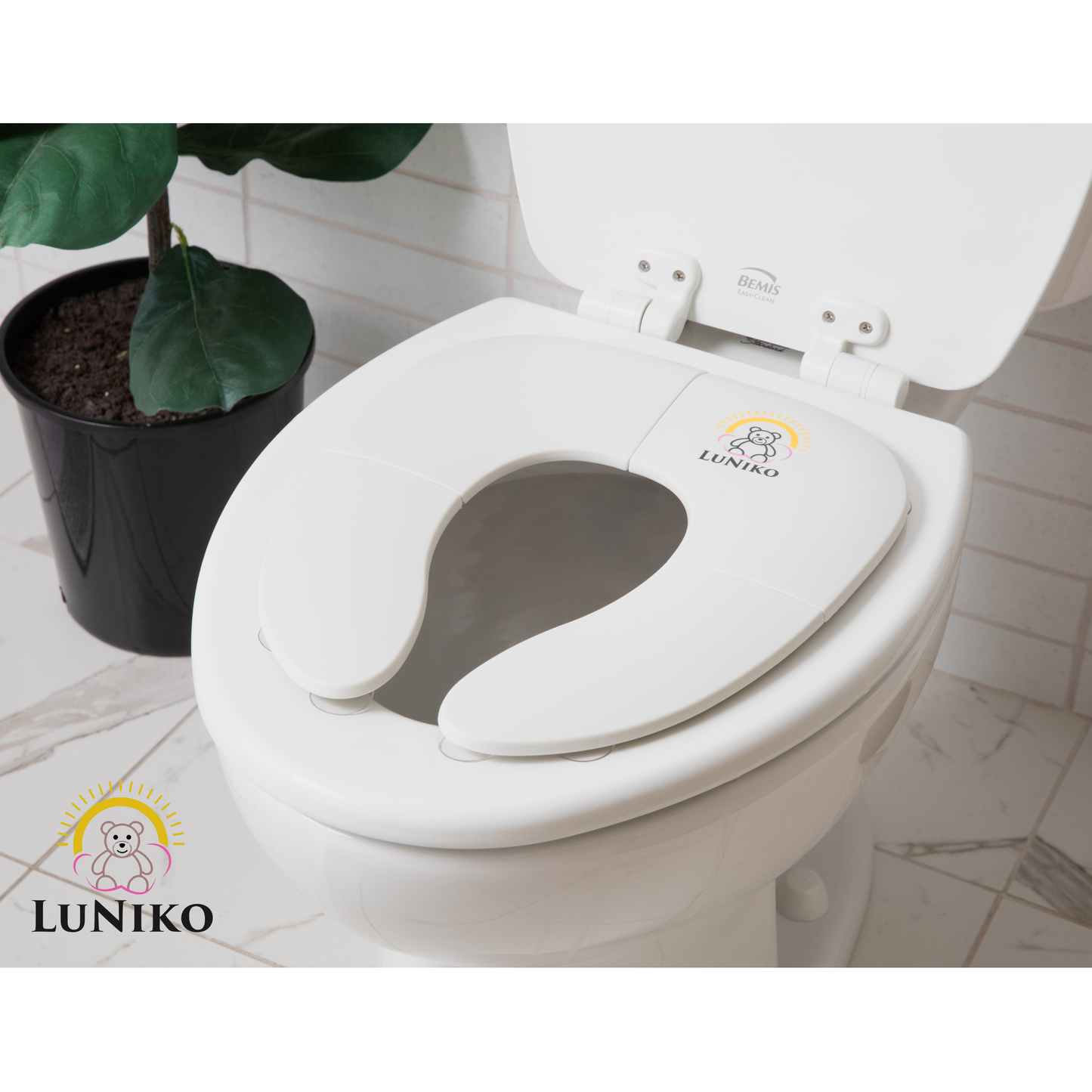 LuNiko Corner Guard & Potty Training Combo – 18-Piece Safety Set + Folding Potty Seat with Training Chart (Grey Edition)