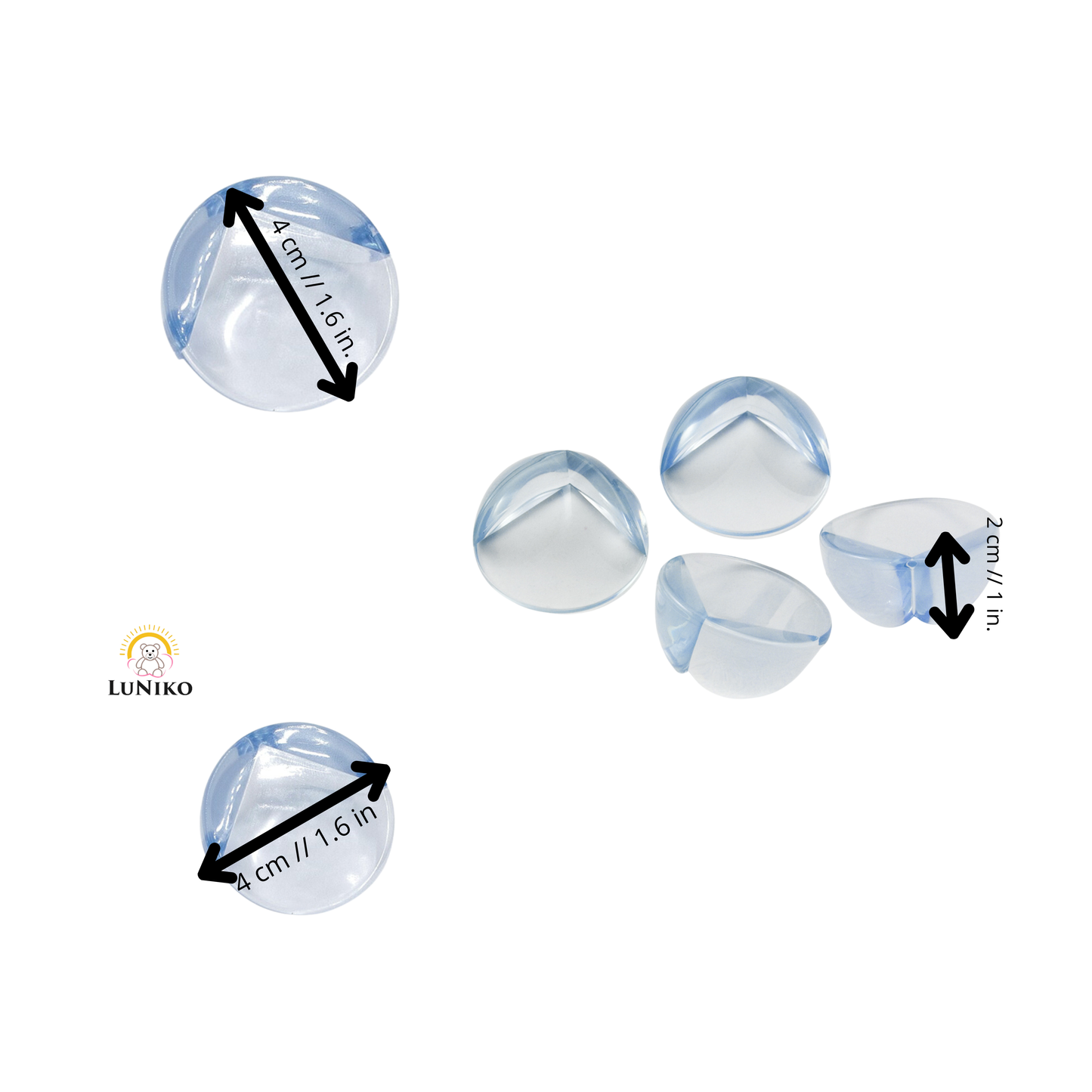 LuNiko Corner Guards – 18-Piece Baby Safety Soft Edge Protectors (Furniture Bumpers Set).