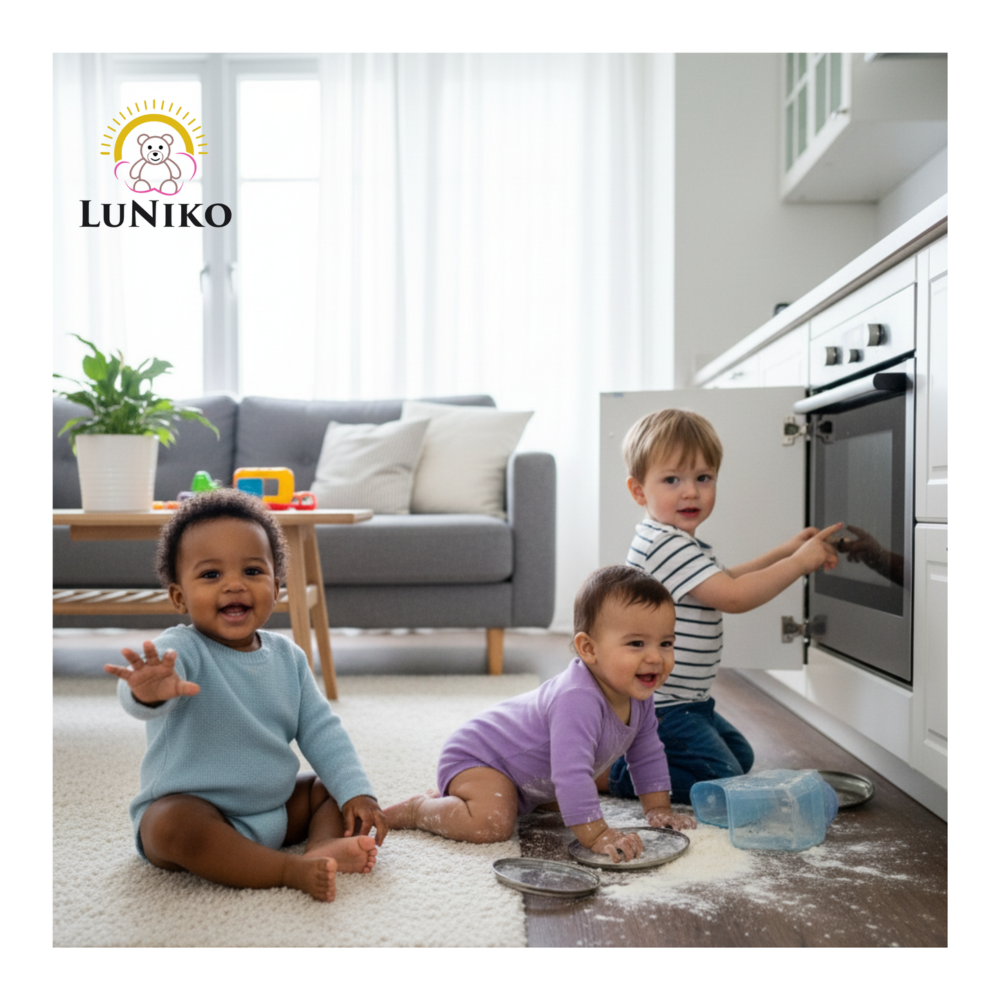 LuNiko Home Protection Kit – 30-Piece Baby Safety Set | Cabinet Locks, Edge Bumpers & Outlet Covers