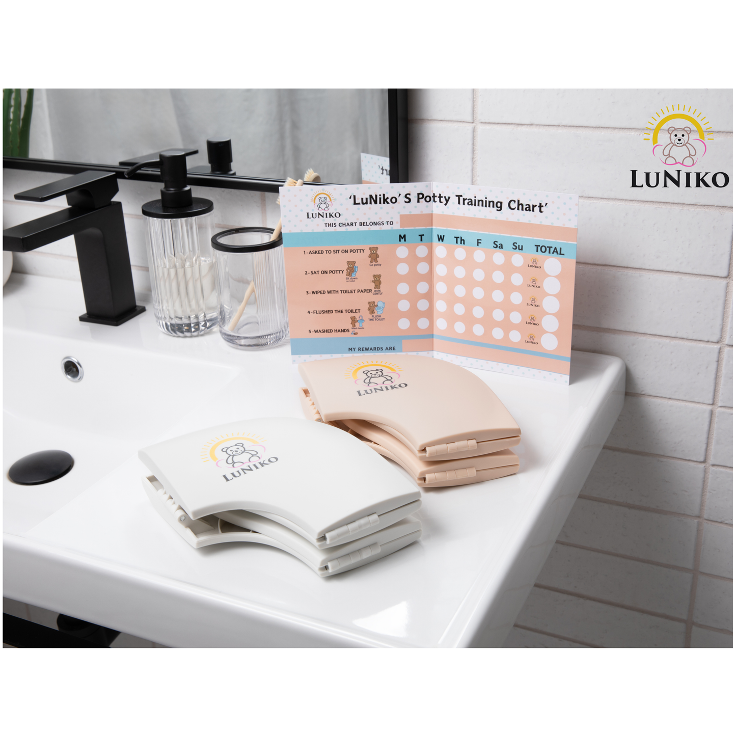 Foldable Potty Training Seat – Gray | Non-Slip, Travel-Friendly & Toddler Safe.