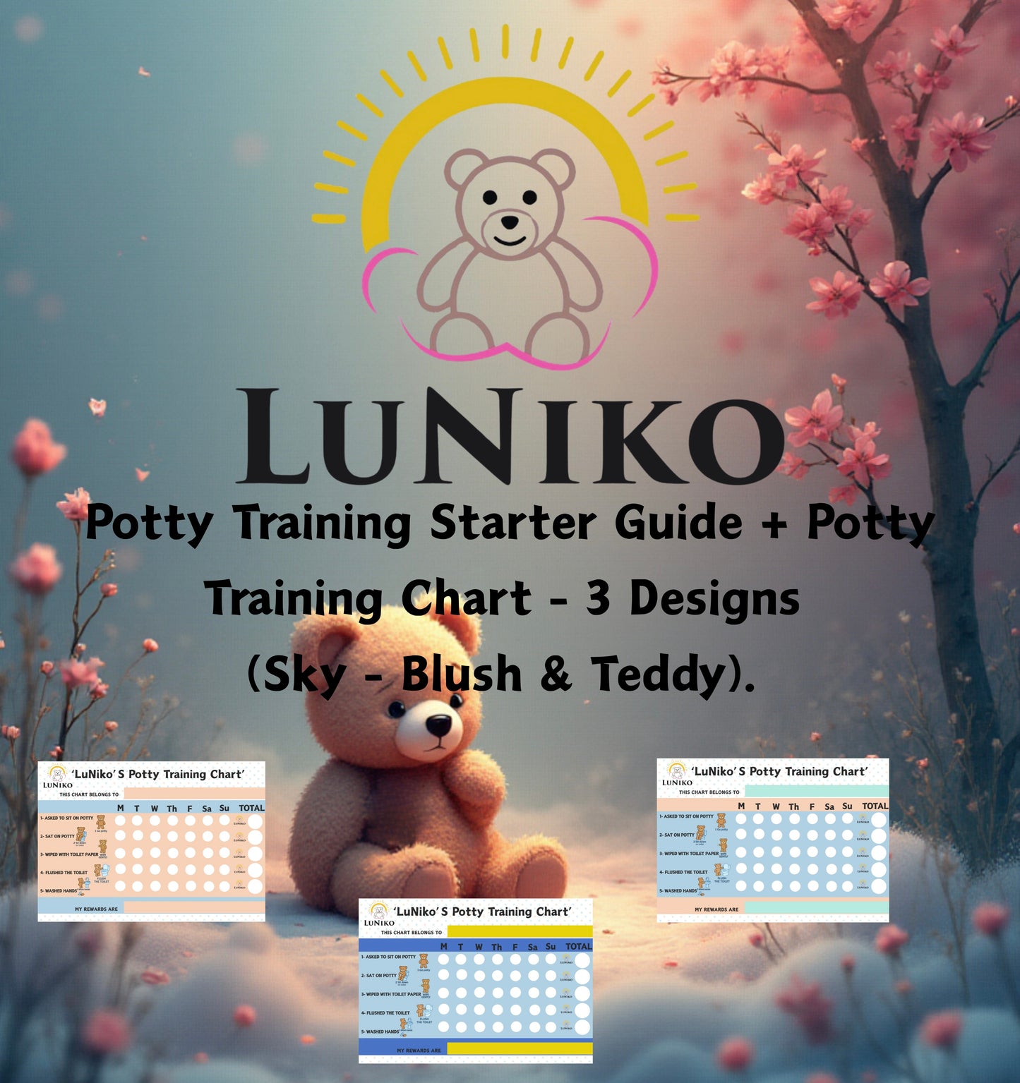 LuNiko Potty Training Success Bundle – Starter Guide + Reward Chart