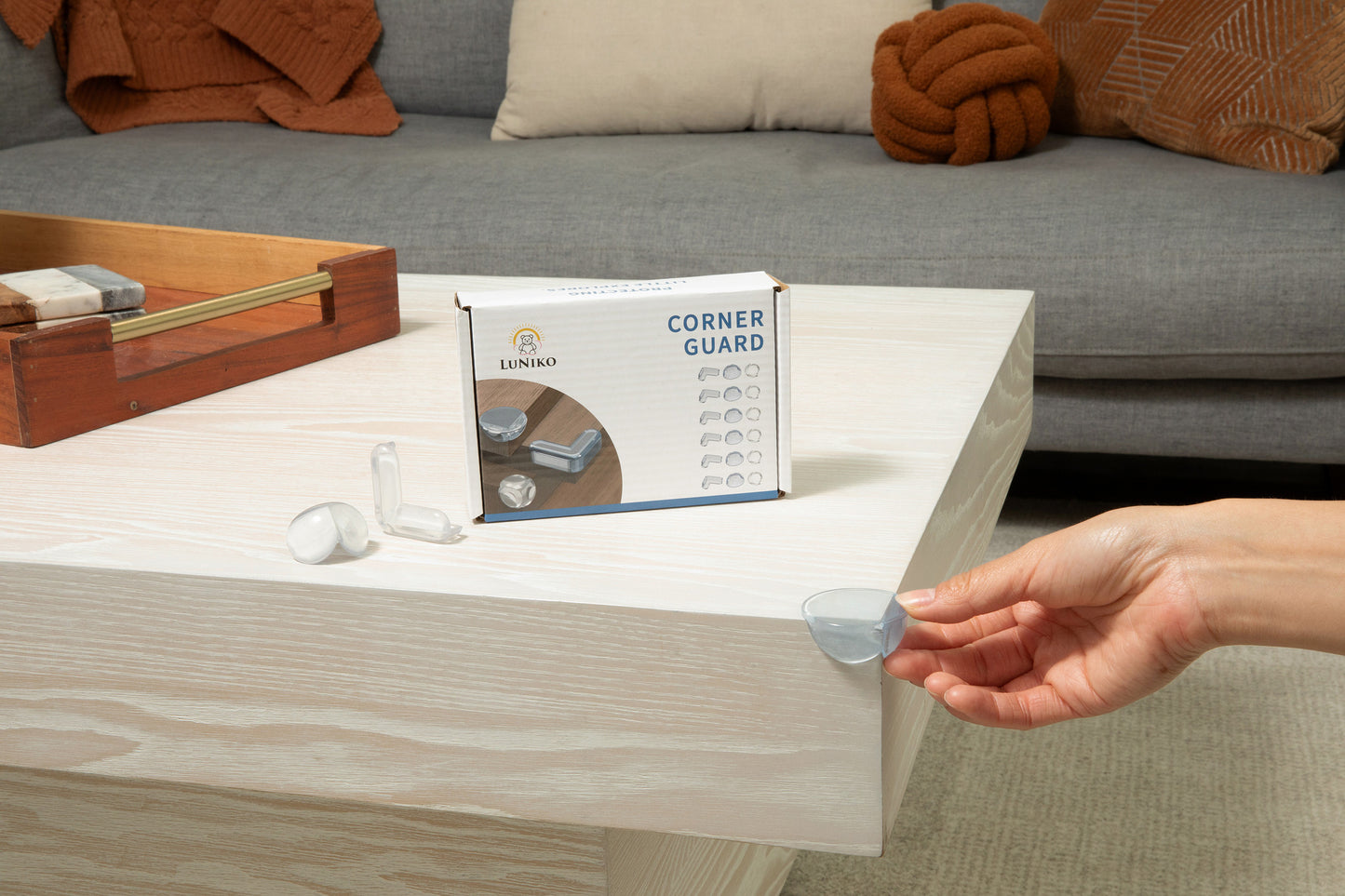 LuNiko Corner Guards – 18-Piece Baby Safety Soft Edge Protectors (Furniture Bumpers Set).
